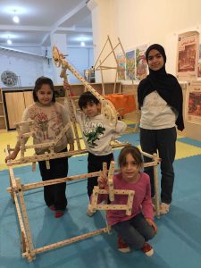 خانه دانش بنیاد ثبوتی - سازه‌بازی - سازه چوبی - دست سازه - جرثقیل بندر - زنجان