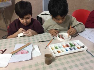 خانه دانش بنیاد ثبوتی - زنجان - رویداد بشقاب یلدا - سرامیک - سفال - نقاشی - رنگ استین - دبستان - پاییز - یلدا - 1404