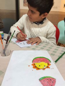 خانه دانش بنیاد ثبوتی - زنجان - رویداد بشقاب یلدا - سرامیک - سفال - نقاشی - رنگ استین - دبستان - پاییز - یلدا - 1404