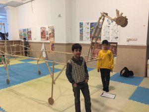 سازه‌بازی خانه دانش بنیاد ثبوتی - زنجان - سازه چوبی - دانش‌آموزان