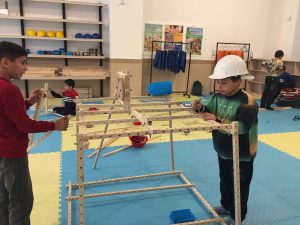 سازه‌بازی خانه دانش بنیاد ثبوتی - زنجان - سازه چوبی - دانش‌آموزان