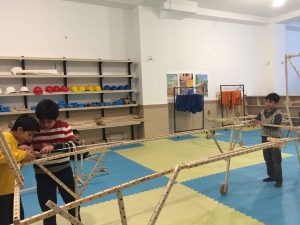 سازه‌بازی خانه دانش بنیاد ثبوتی - زنجان - سازه چوبی - دانش‌آموزان