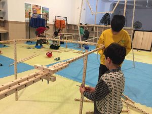 سازه‌بازی خانه دانش بنیاد ثبوتی - زنجان - سازه چوبی - دانش‌آموزان