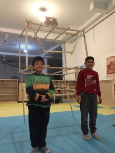 سازه‌بازی خانه دانش بنیاد ثبوتی - زنجان - سازه چوبی - دانش‌آموزان