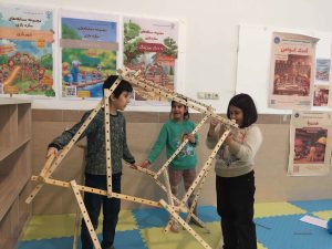 سازه‌بازی خانه دانش بنیاد ثبوتی - زنجان - سازه چوبی - دانش‌آموزان